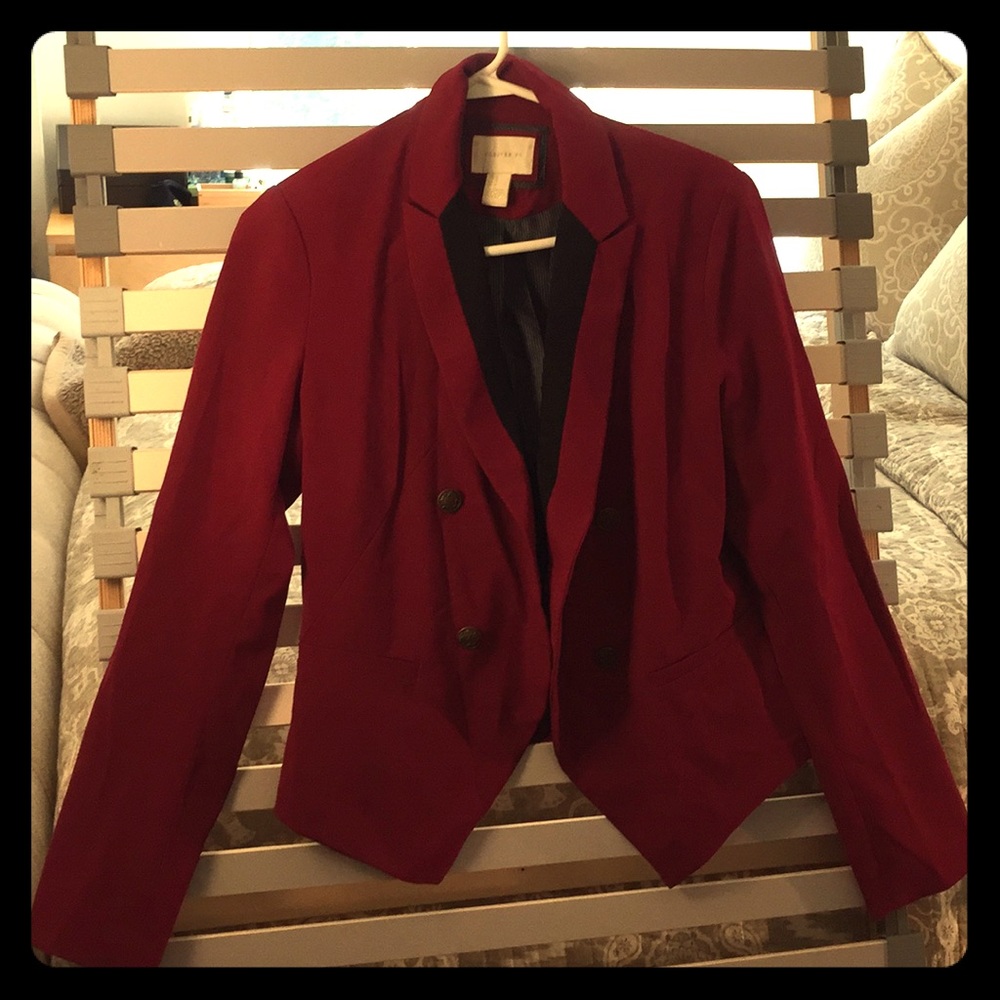 Structured blazer burgundy
